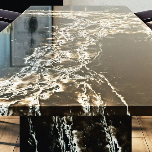 Ice Max Black Quartz Table