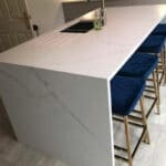 White Quartz Kitchen Worktops Island