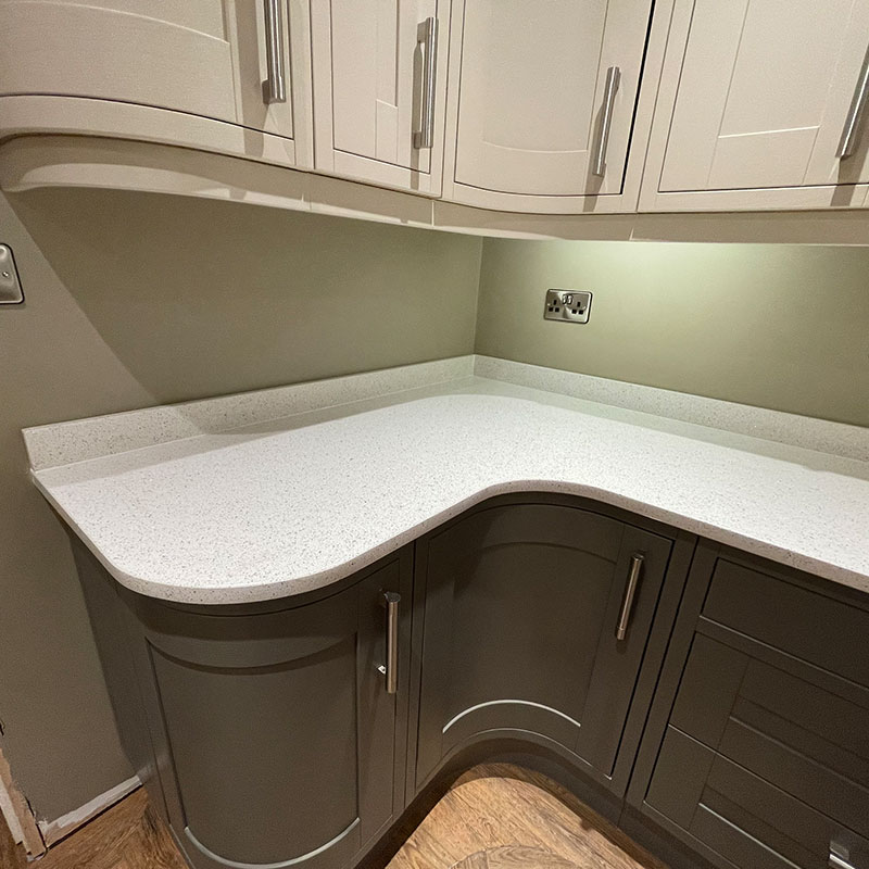 Rounded Corner Quartz Worktops