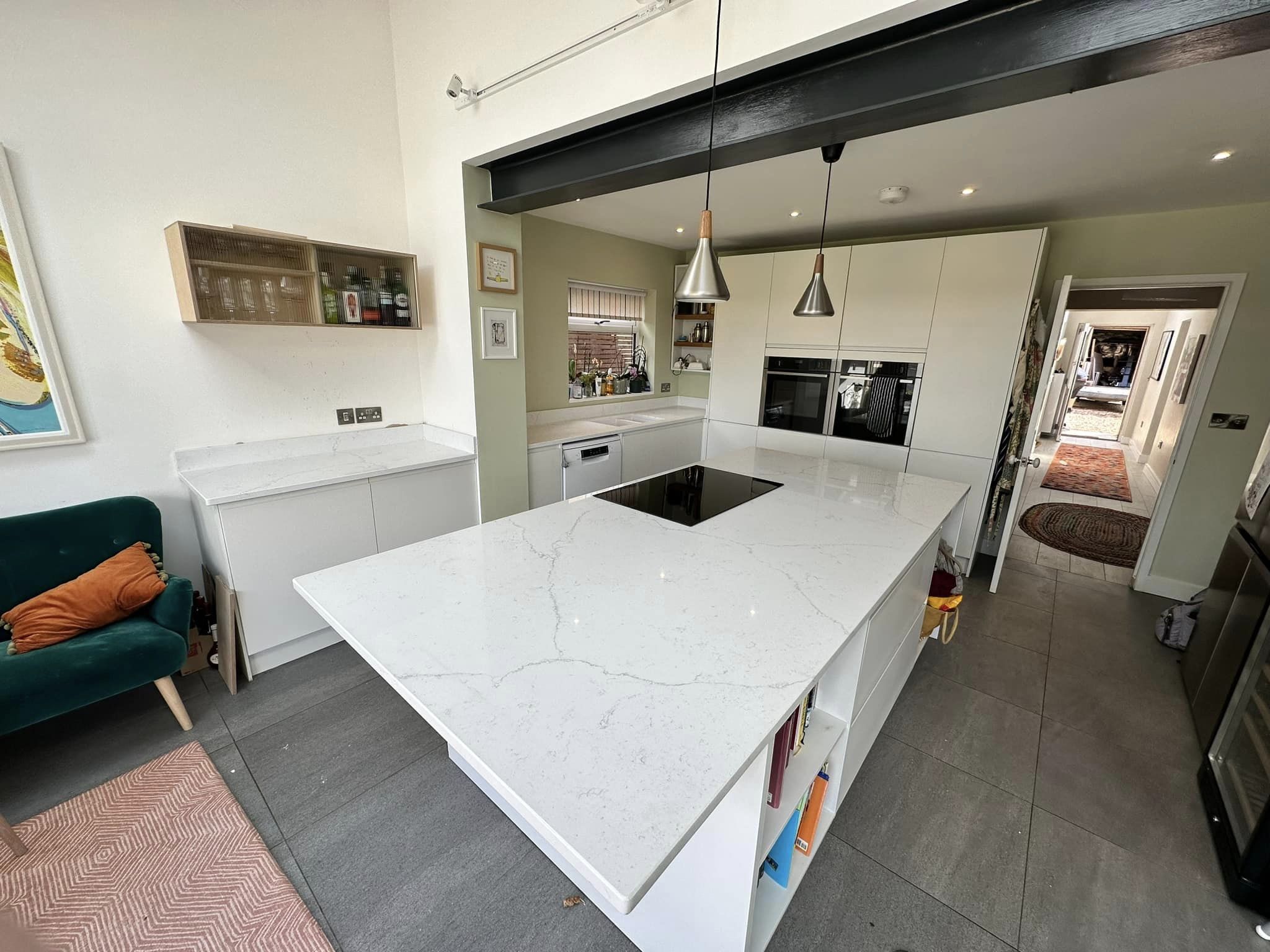 White Quartz Kitchen Worktop